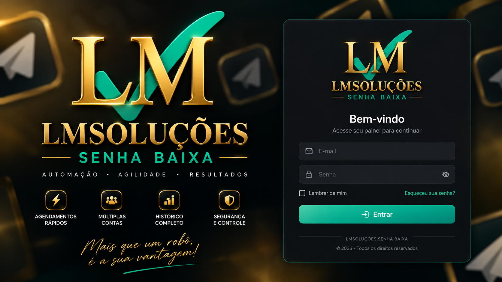 LMSoluções Senha Baixa — automação, agilidade e resultados